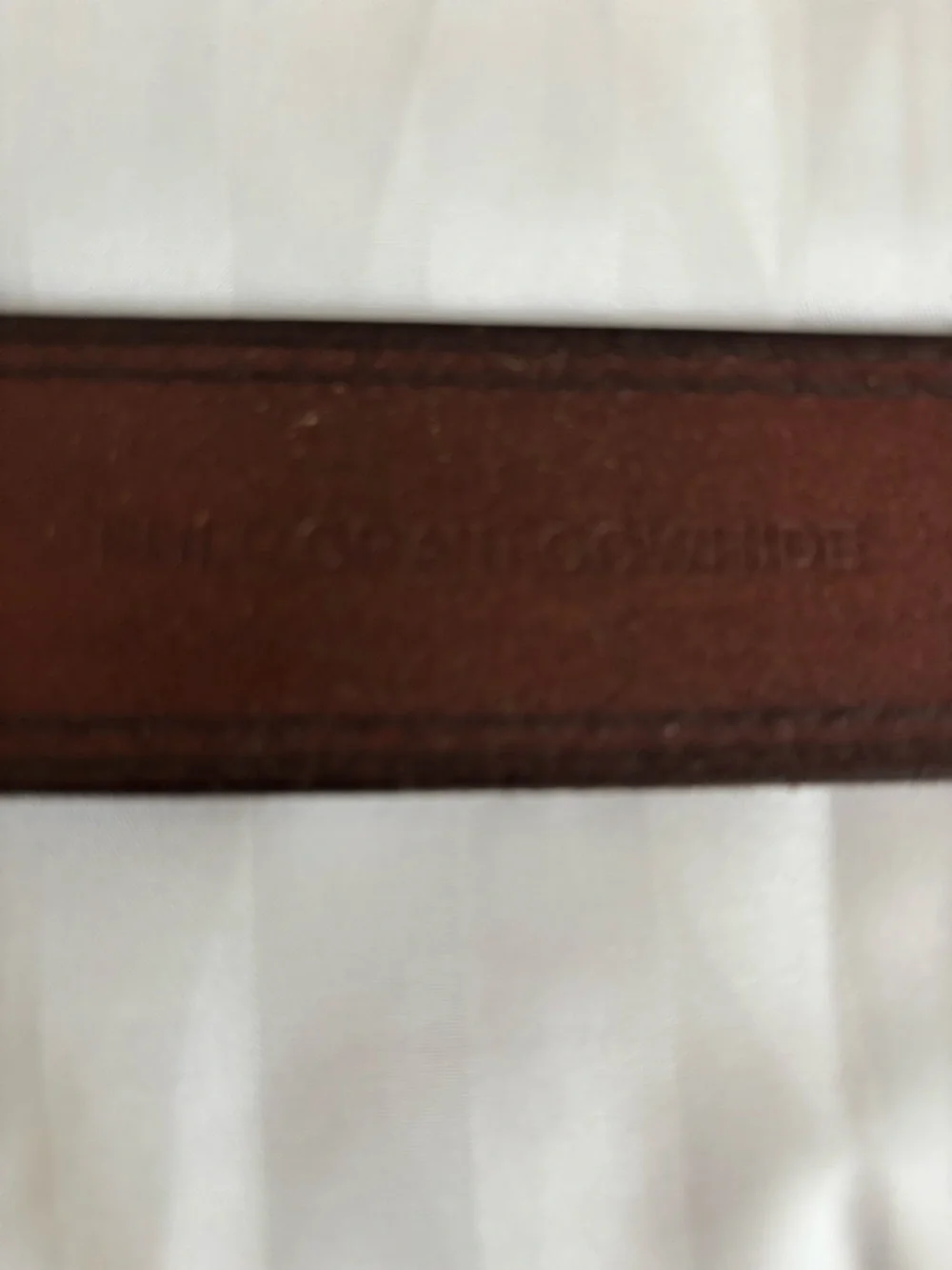 Men's Brown Leather Belt with Silver Buckle by Relic size 40 - Picture 5 of 9